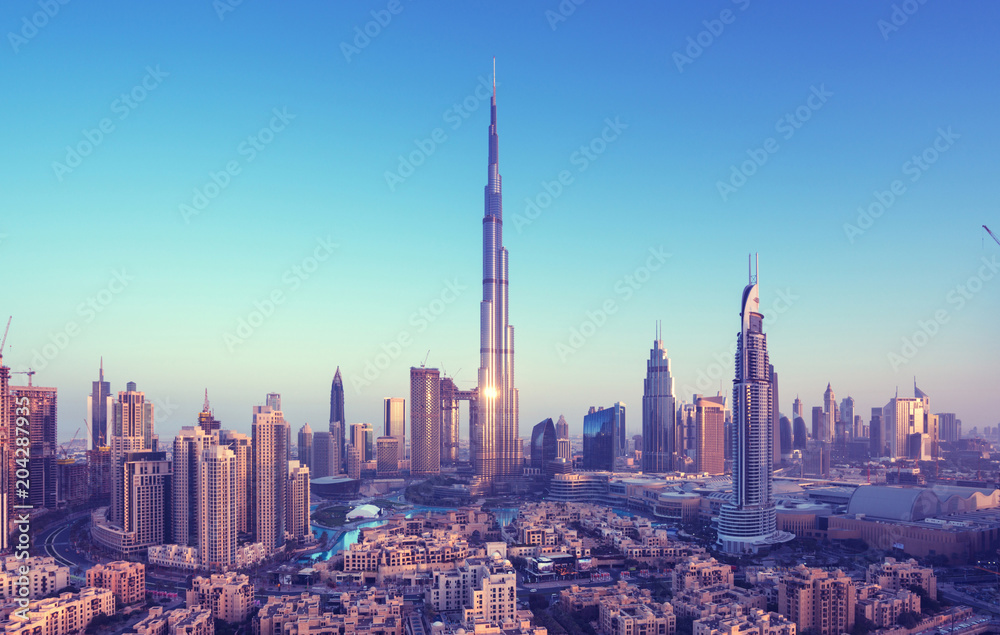 Dubai Skyline United Arab Emirates Stock Photo Adobe Stock
