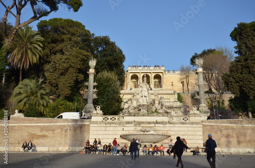  Piazza del Popolo; landmark; plaza; human settlement; town square