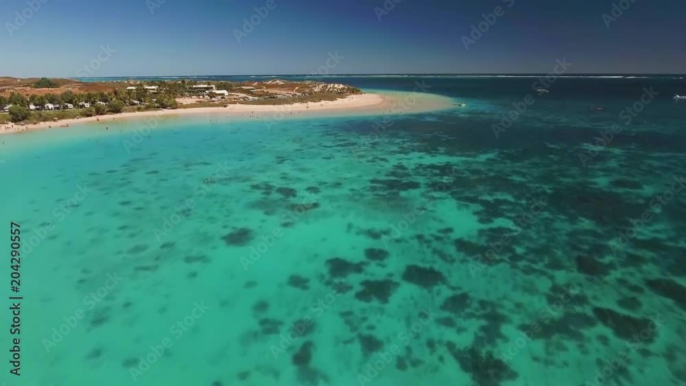 An aerial shot of limestones in Monkey Mia. An aerial shot of limestones in Monkey Mia.