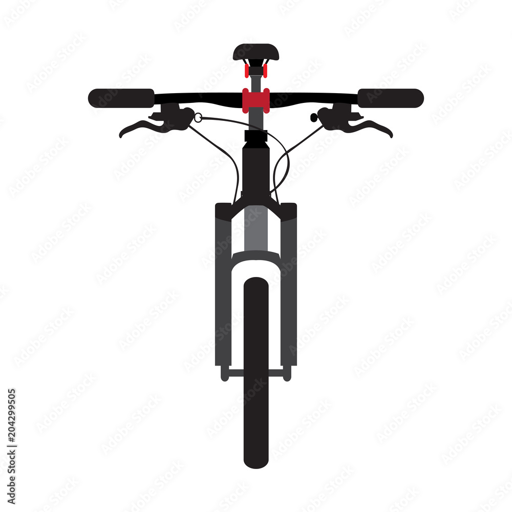 Naklejka premium Bicycle front view