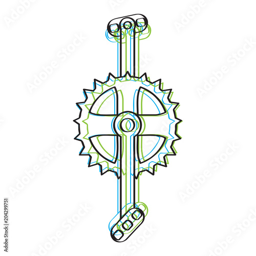 Bicycle pedal in a gear