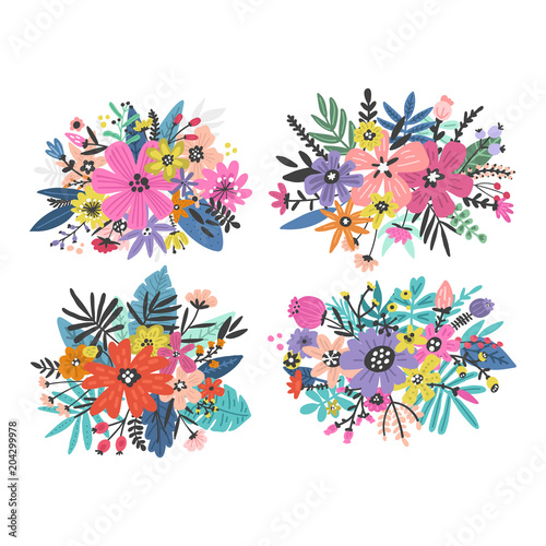 Exotic Flowers Set