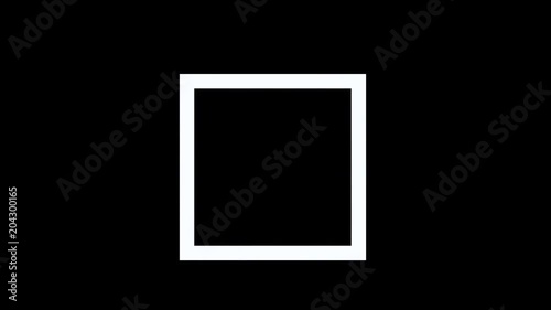 Glitched square frame design motion graphic. Distorted glitch style modern background. Available in 4K FullHD video render footage