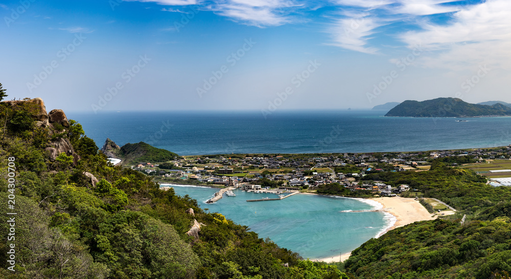 view from mount Tateishi in Fukuoka, Japan