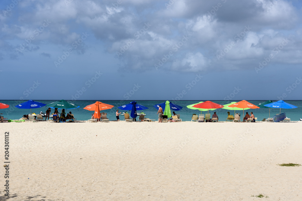 View of the Eagle Beach, Aruba