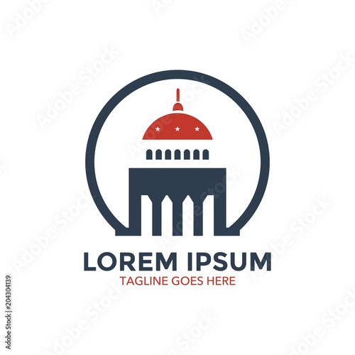 capitol logo. icon. vector illustration