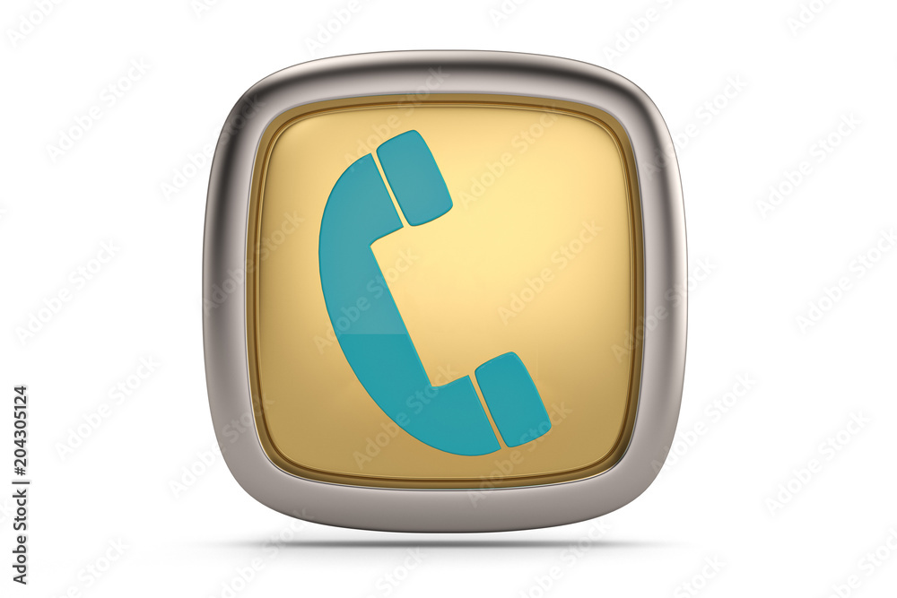 Phone 3d icon isolated on white background. 3D illustration. Phone 3d icon isolated on white background. 3D illustration.