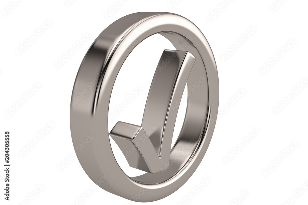 3D check mark isolated on white background.3D illustration. 3D check mark isolated on white background.3D illustration.
