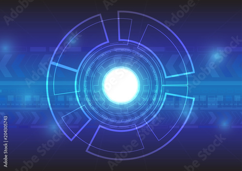 abstract technology on blue background