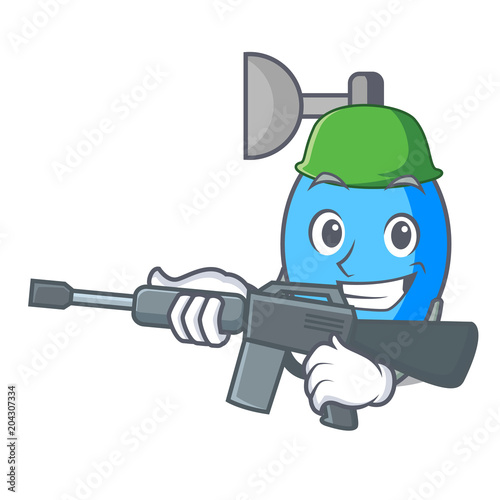 Army ambu bag character cartoon