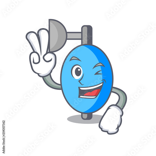 Two finger ambu bag character cartoon