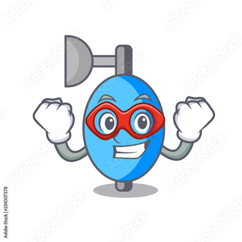 Super hero ambu bag character cartoon