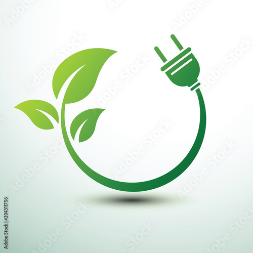 Green eco power plug design