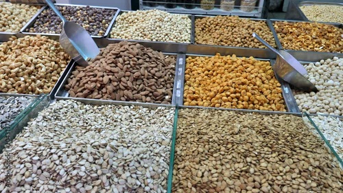 Assorted salty snacks at Jerusalem Mahane Yehuda market photo