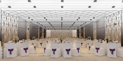 Foto banquet hall 3d,rendering