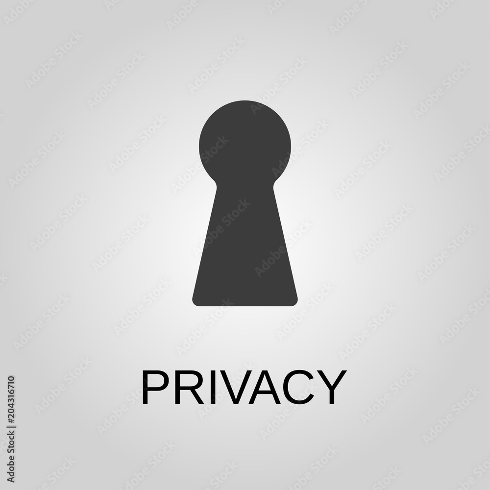 Privacy icon. Privacy symbol. Flat design. Stock - Vector illustrationn. Privacy icon. Privacy symbol. Flat design. Stock - Vector illustrationn.