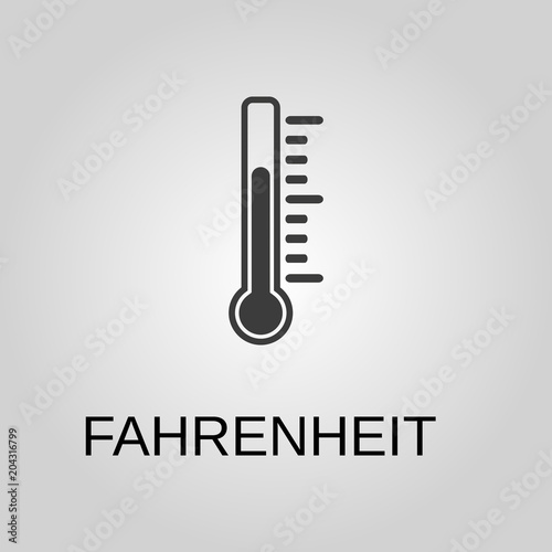 Fahrenheit icon. Fahrenheit symbol. Flat design. Stock - Vector illustration