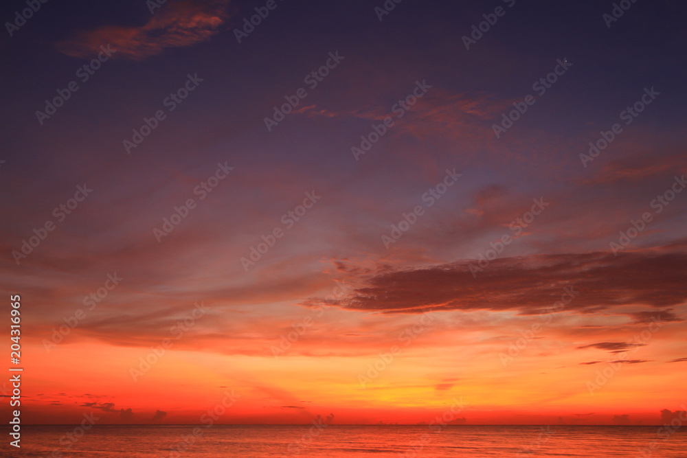 Beautiful sky on twilight time for background