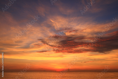 Beautiful sky on twilight time for background