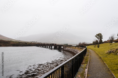 Scenic view of old Valentia River Viaduct in the Wild Atlantic W