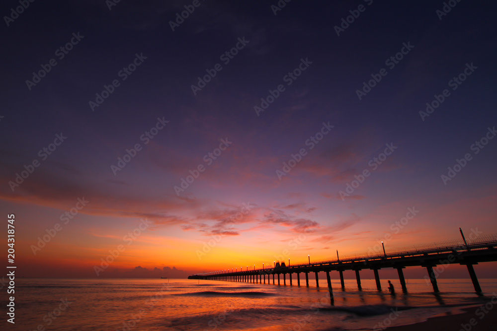 Beautiful sky on twilight time for background