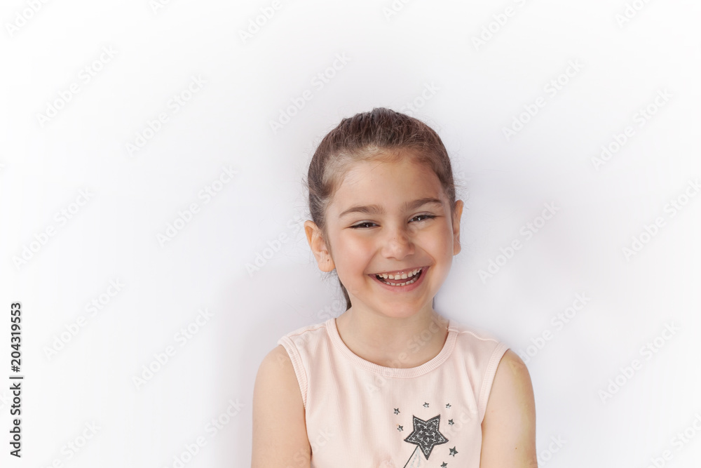 Portrait of a happy smiling child girl Portrait of a happy smiling child girl