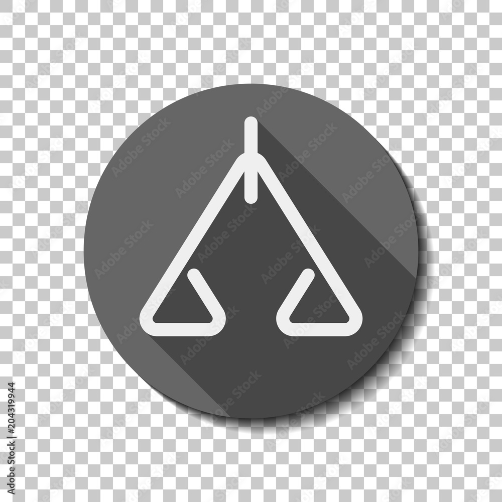 abstract icon or logo of scale. White flat icon with long shadow abstract icon or logo of scale. White flat icon with long shadow