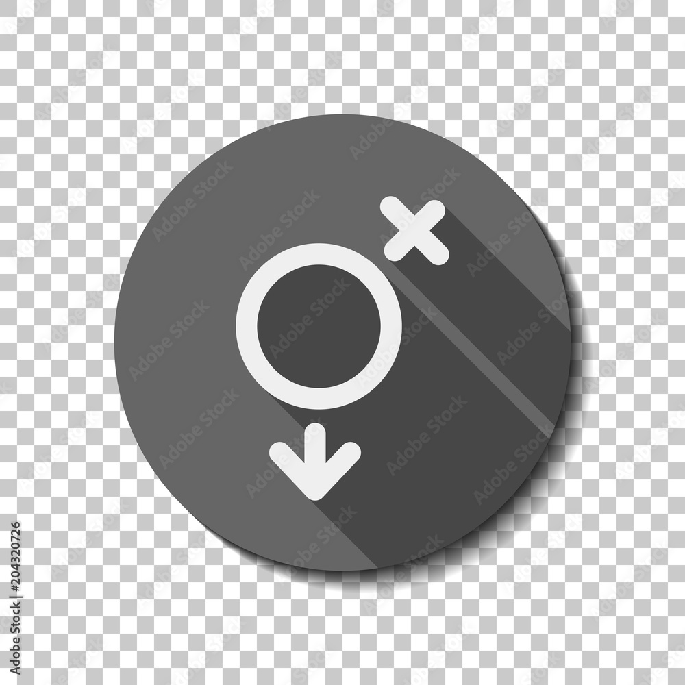 gender symbol. linear symbol. simple transgender icon. White fla gender symbol. linear symbol. simple transgender icon. White fla