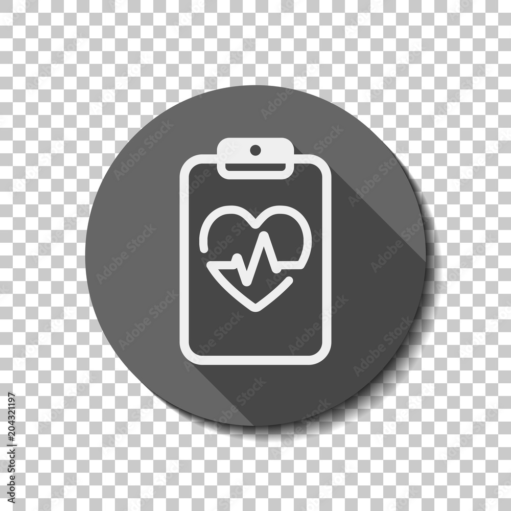 Medical clipboard. Tablet, paper, heart and pulse line. Cardiolo Medical clipboard. Tablet, paper, heart and pulse line. Cardiolo