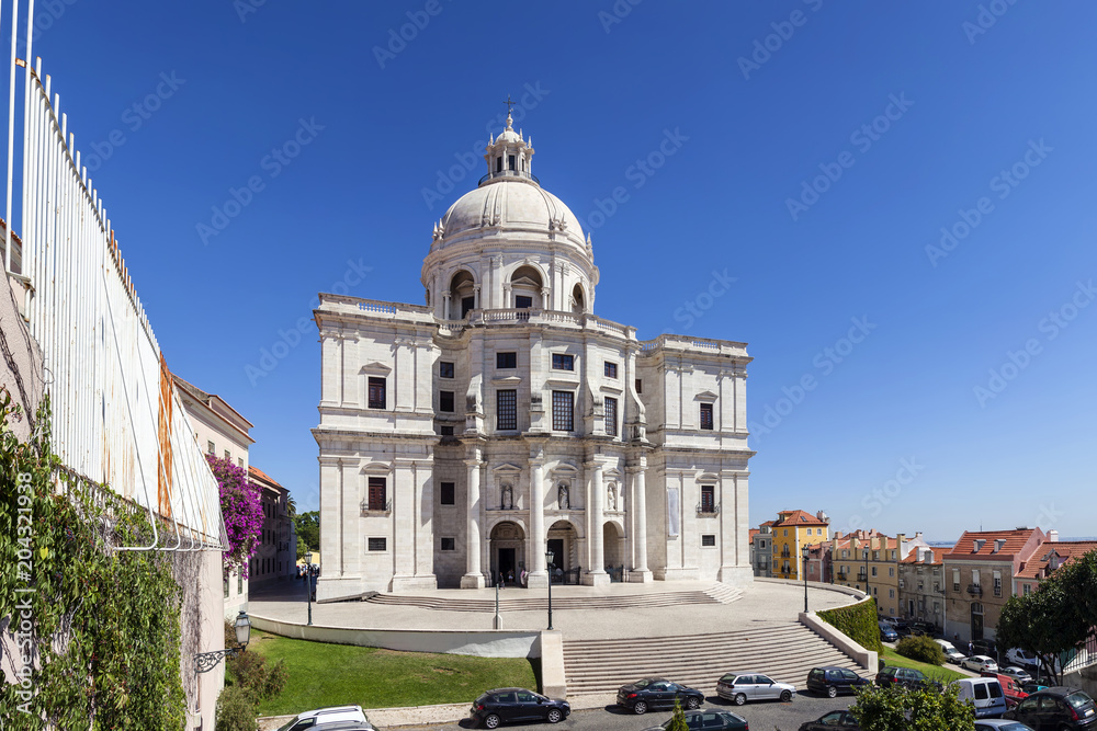 Lisbon, Portugal. Panteao Nacional aka Santa Engracia Church. The National Pantheon, a 17th century baroque monument