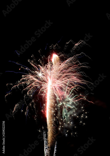 Fireworks light up the sky photo