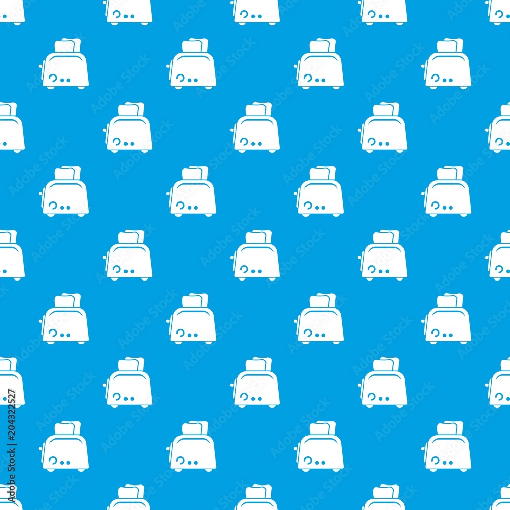 Toaster pattern vector seamless blue Toaster pattern vector seamless blue