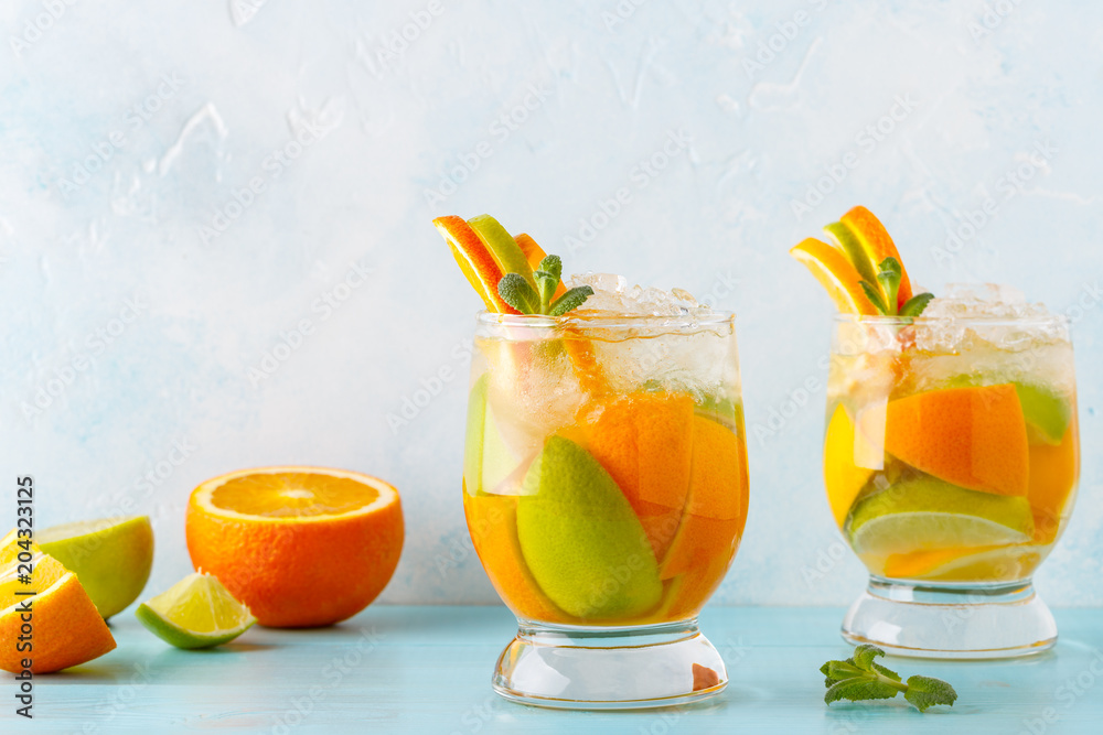 Refreshing summer cocktail/detox fruit infused water Refreshing summer cocktail/detox fruit infused water