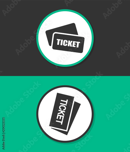 Ticket vector icon.