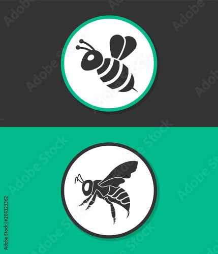 Bee vector icon.