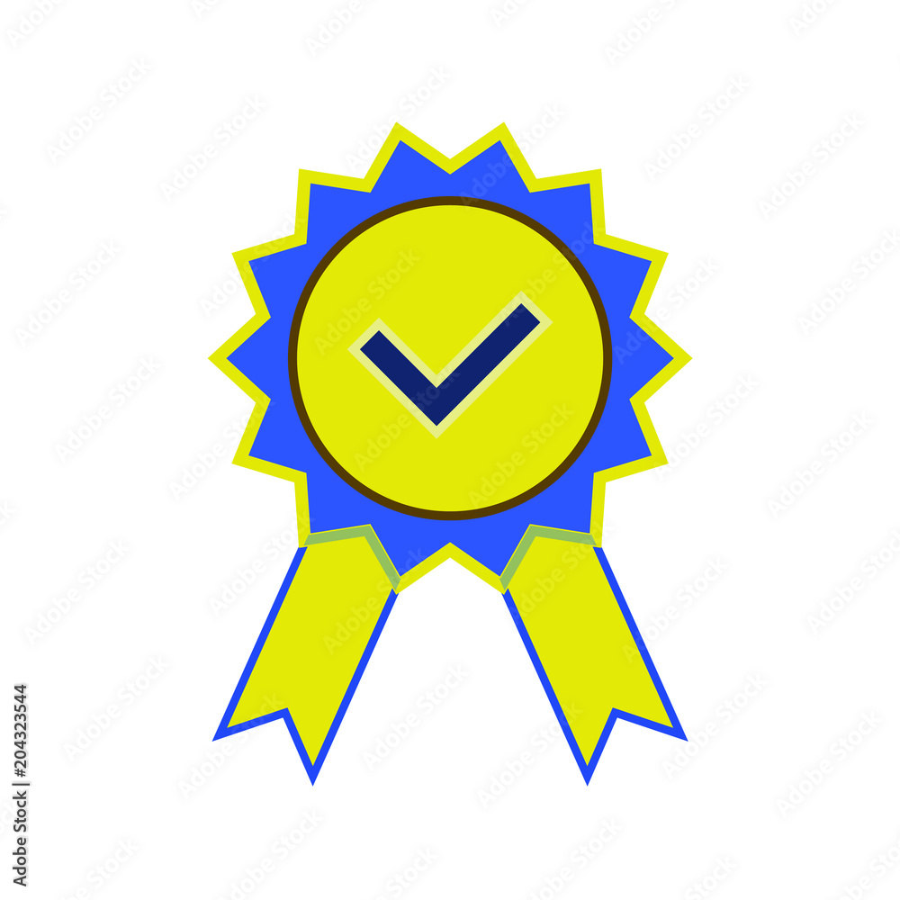 Best choice. Badge with ribbons icon isolated. Flat style design vector illustration. Best choice. Badge with ribbons icon isolated. Flat style design vector illustration.