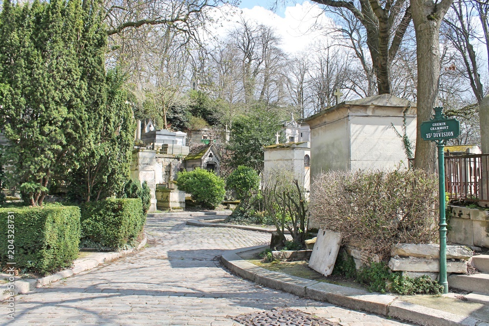 Père-Lachaise, famous cemetery in Paris (France) Père-Lachaise, famous cemetery in Paris (France)