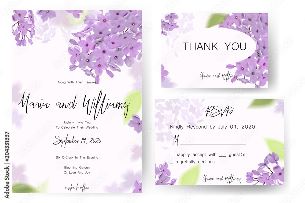 Save the date card, wedding invitation, greeting card with beautiful flowers and letters