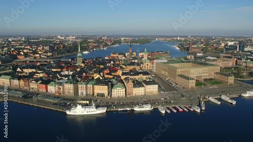 Aerial view of Stockholm City 