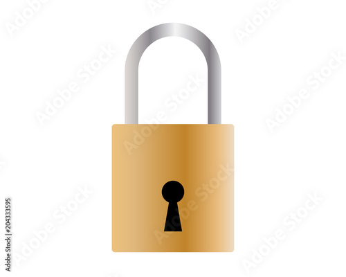 Padlock vector illustration 