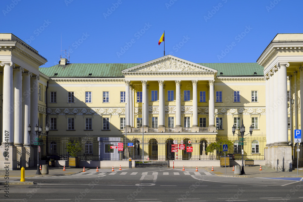 Warsaw, Poland - Historic building of Warsaw City Hall in city center at the Plac Bankowy Square