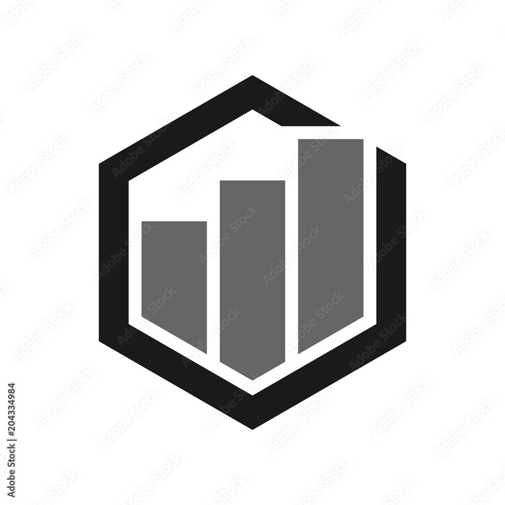 Business Logo. Bar Chart icon. Vector eps 08. Business Logo. Bar Chart icon. Vector eps 08.