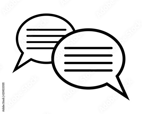 Conversation bubbles icon vector pictogram 