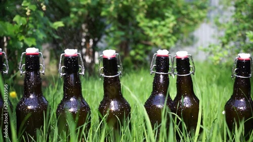 Fresh beverages on a lawn