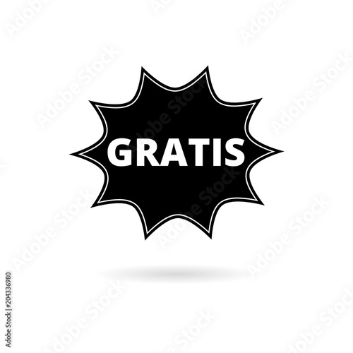 Black Gratis icon, Gratis sign