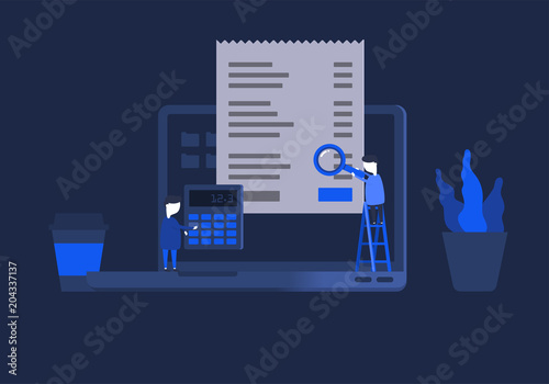 Digital analytics information tools. Big data. Concept for successful business in flat vector design.