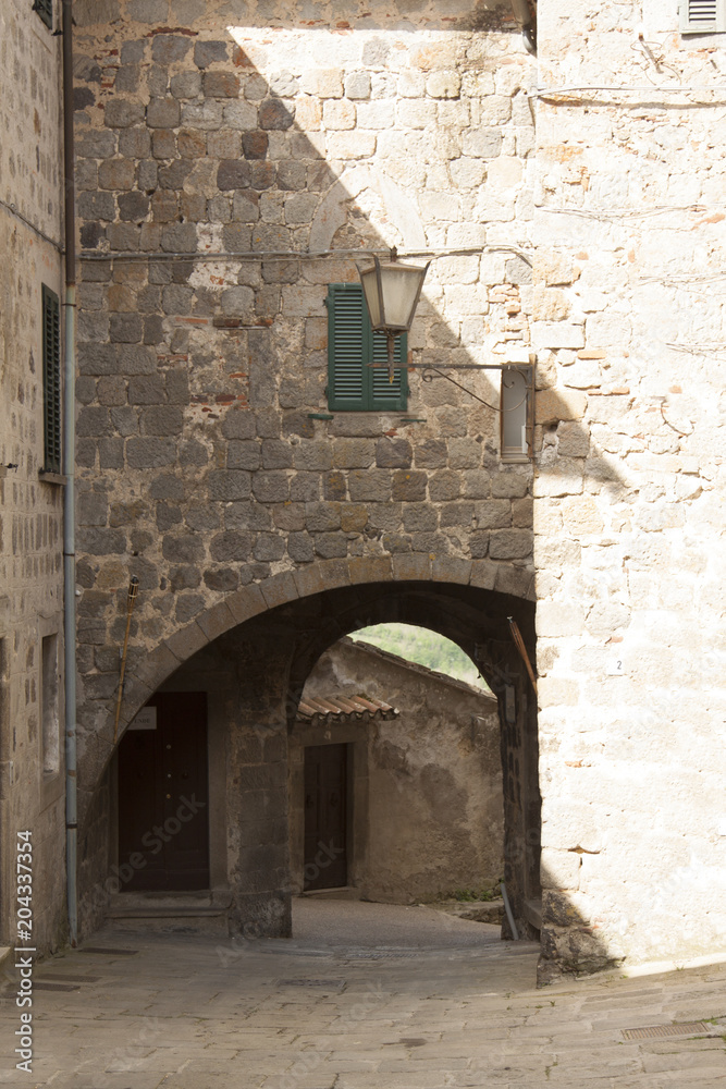 scorci di borgo storico Santa Fiora Grosseto Italia