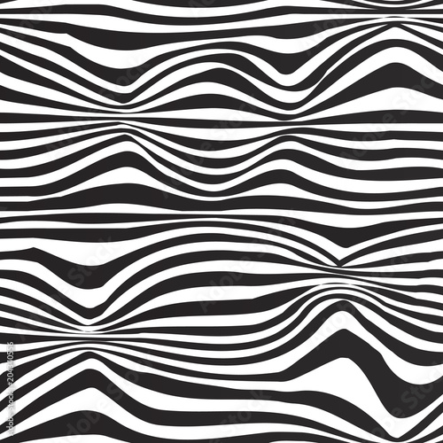Black and white colors. Zebra Stripes Seamless Pattern. Zebra print, animal skin, tiger stripes, line background, fabric. Amazing hand drawn vector illustration. Poster, banner. Black and white