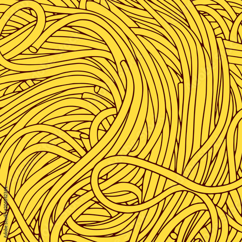 Hand drawn noodle vector background
