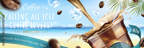 Iced coffee commercial